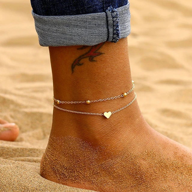 Sexy Simple Gold Anklet Ankle Bracelet Leaf Foot Chain Adjustable Women  Jewelry | Wish