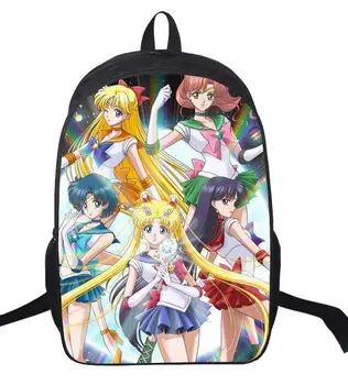 

16 inch Kids Backpack Sailor Moon Children School Bags For Boys Orthopedic Child Boy BookBag Knapsack Mochila