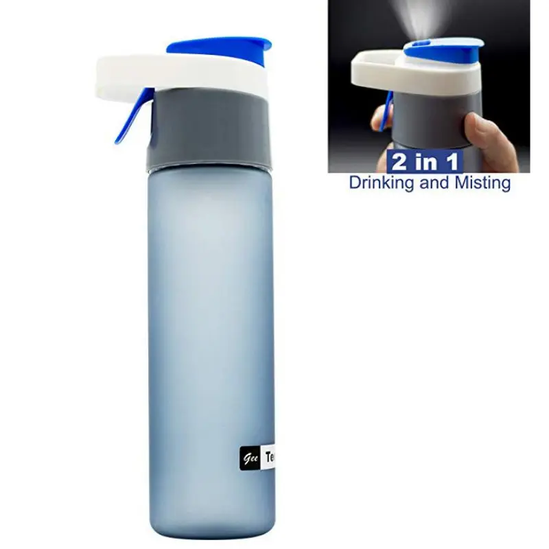 

600ml Mist Spray Water Bottle Portable BPA Free Plastic Sports Bottles Outdoor Drinkware Accessory