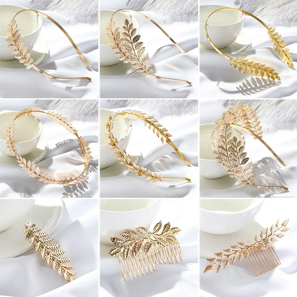 Retro Hair Jewelry Headwear Leaves Hair Bands Hair Hoop Bride Headbands Wedding Hair Crown