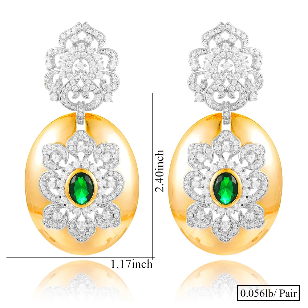 missvikki Vintage Noble Luxury Gorgeous Elegant Pendant Earrings For Women Bridal Wedding Girl Daily Surper Jewelry High Quality