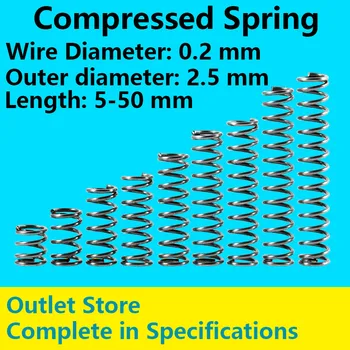

Compressed Spring Rotor Return Spring Pressure Spring Outlet Store Line Diameter 0.2mm, external diameter 2.5mm