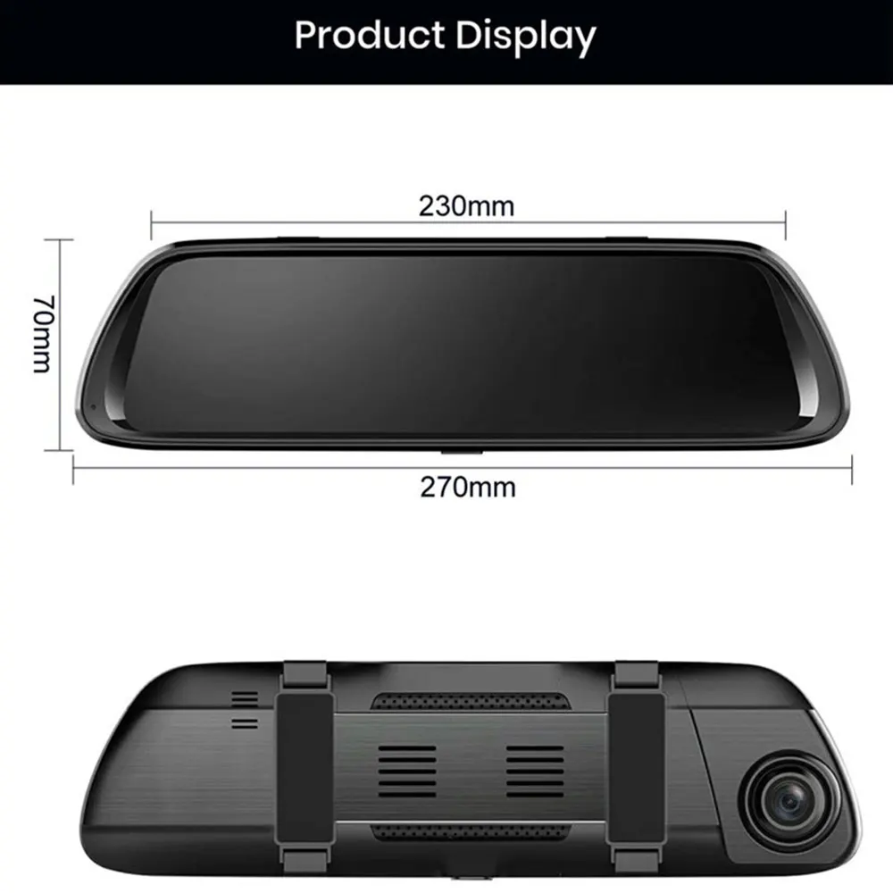 Автомобильный видеорегистратор DashCam 1" 4G ADAS Android 8,1 WiFi камера с зеркалом заднего вида HD 1080P двойной объектив видеорегистратор gps навигация мультимедийный плеер