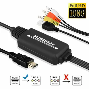 

1080P HDMI to 3 RCA AV Video Audio Cable Converter Adapter For HDTV XBOX PS4 DVD