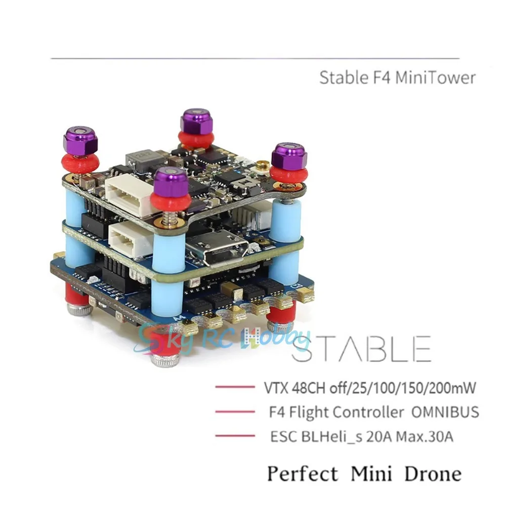 Мини F4 Контроллер полета стек 20x20 20A 2-4S 4 в 1 ESC для FPV гоночный Дрон Квадрокоптер гонки Квадрокоптер вертолет