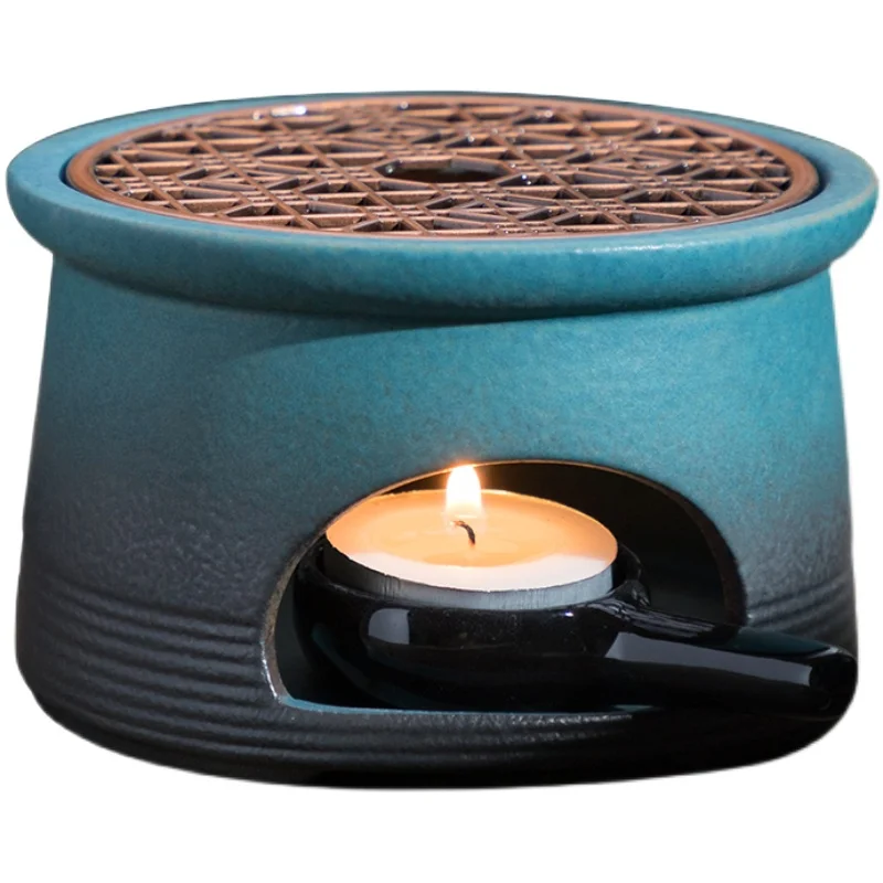 Japanese Tea Warmer Candle Base Ceramic Teapot Flower Tea Heating Keep Warm Tea Stove Kung Fu