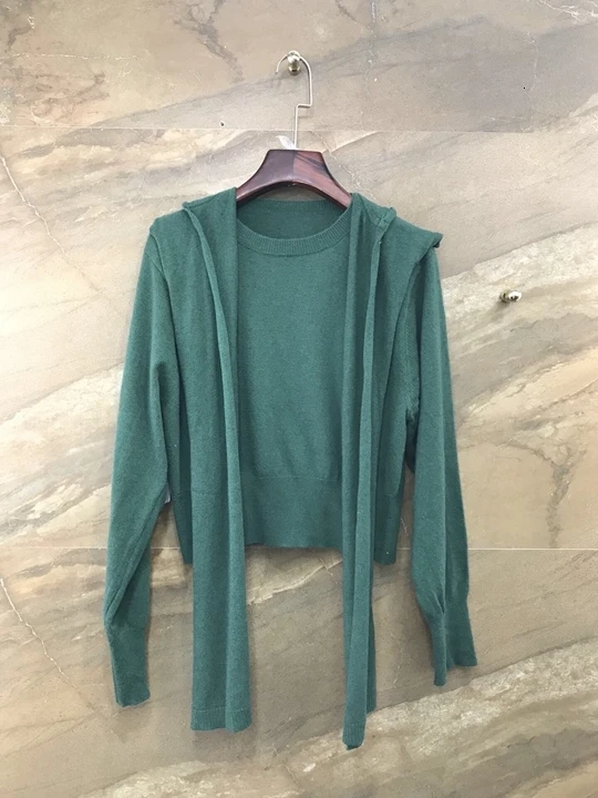 autumn Early new women irregular stitching shawl decoration long-sleeved cashmere jacket knitted shirt 1006