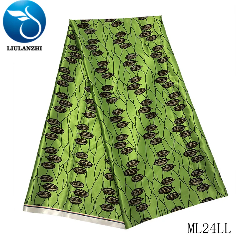 LIULANZHI нигерийский Атлас Анкара ткань Ptinted 5 ярдов доступный Африканский Tissu сатин швейная ML24L30-39