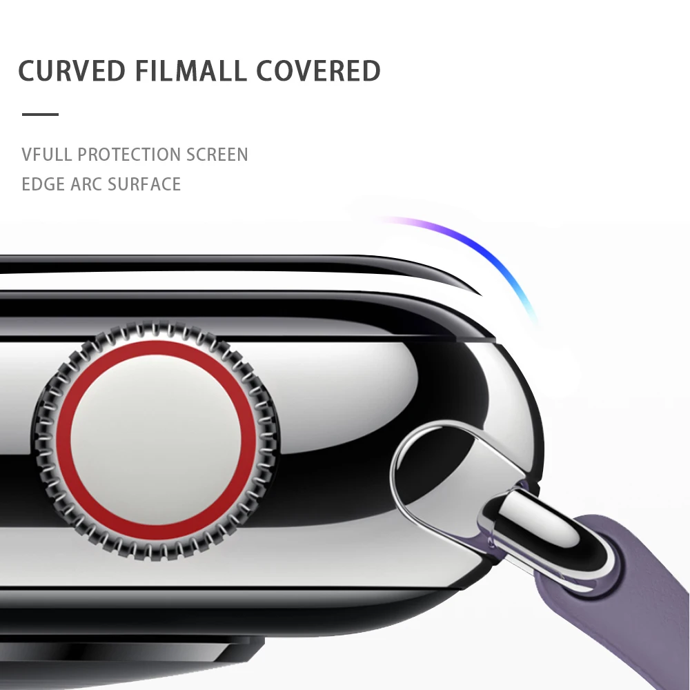 

Curved Full Film for apple watch series 5 4 3 2 1 tempered glass 3D screen protector for iWatch cover lense band 40 44mm