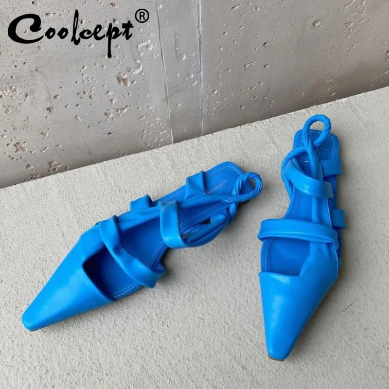 Новые женские босоножки Coolcept с острым носком на плоской подошве Летняя обувь