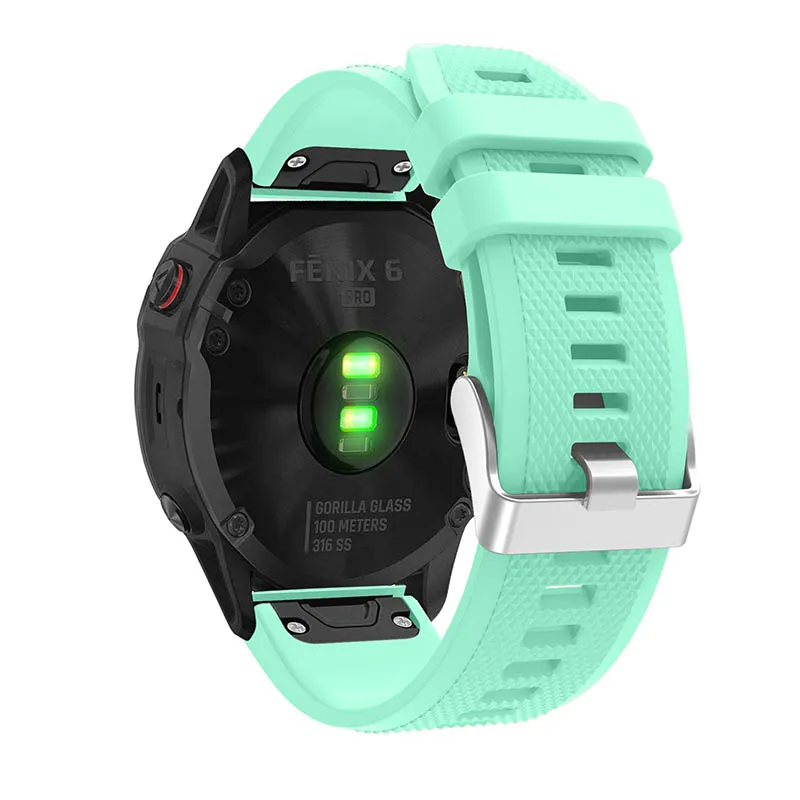 Для Garmin Fenix 6 Pro 5 Plus легкий силиконовый ремешок для часов Garmin Forerunner 935/945 22 мм быстросъемный браслет - Цвет: Mint Green