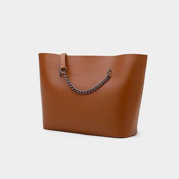 

Fashion Large Capacity Tote Bag Women's Bag 2020 Spring New Model Handbag Textured Chain Bag
