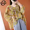 Best Seller Shirt Tunic Chiffon Oladivi Blouse Oversized Plus-Size Women 8XL 7XL Print Cape Top-Tee 4001225114010
