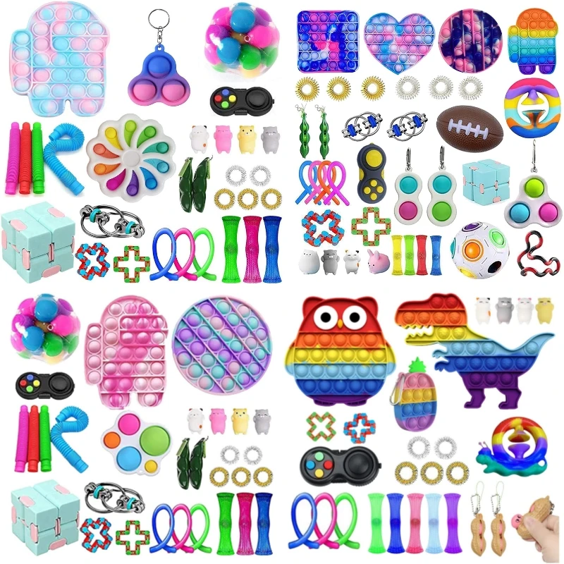 Popite Fidget упаковка игрушек Kit игрушки-антистресс игрушки для детей сжимаемые |