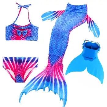 

Girls Ariel Swimmable Mermaid Tails Costumes For Kids Swimming Mermaid Tail With Monofin Swimmable Wear Mermaid Cosplay Costume