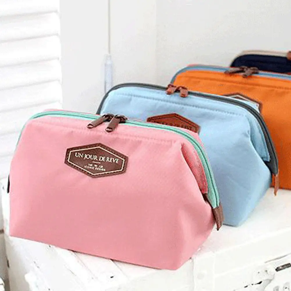 

Travel Cosmetic Bag Nylon Makeup Bag Multi-function Zipper Toiletry Bag Makeup Kits Make Up Bags Storage Bag New