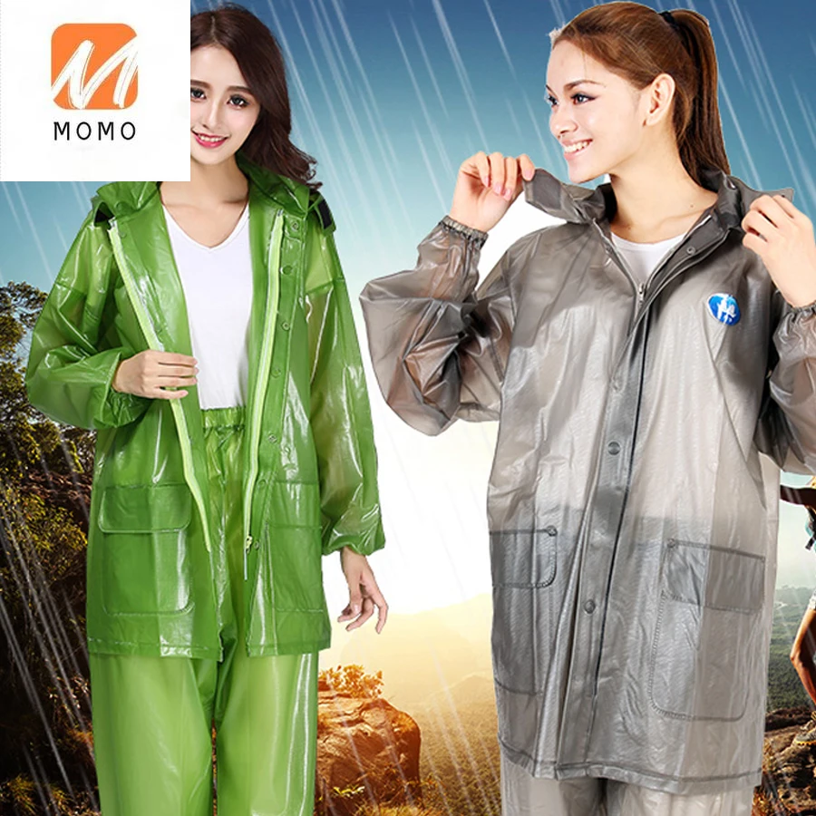 Men lady windproof waterproof rain clothing transparent fishing clothes