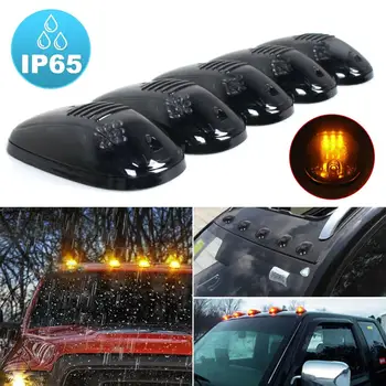 

5 Pcs/Set 12LED Smoked Cab Roof Marker Light Running Clearance Warm Light Amber For Dodge Ram 1500 2500 3500 4500 5500 2003-2016