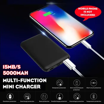 

Mini Power Bank 5000mAh Cell Phone Portable Storage Charger Powerbank 5000 mAh For Xiaomi External Mobile Battery