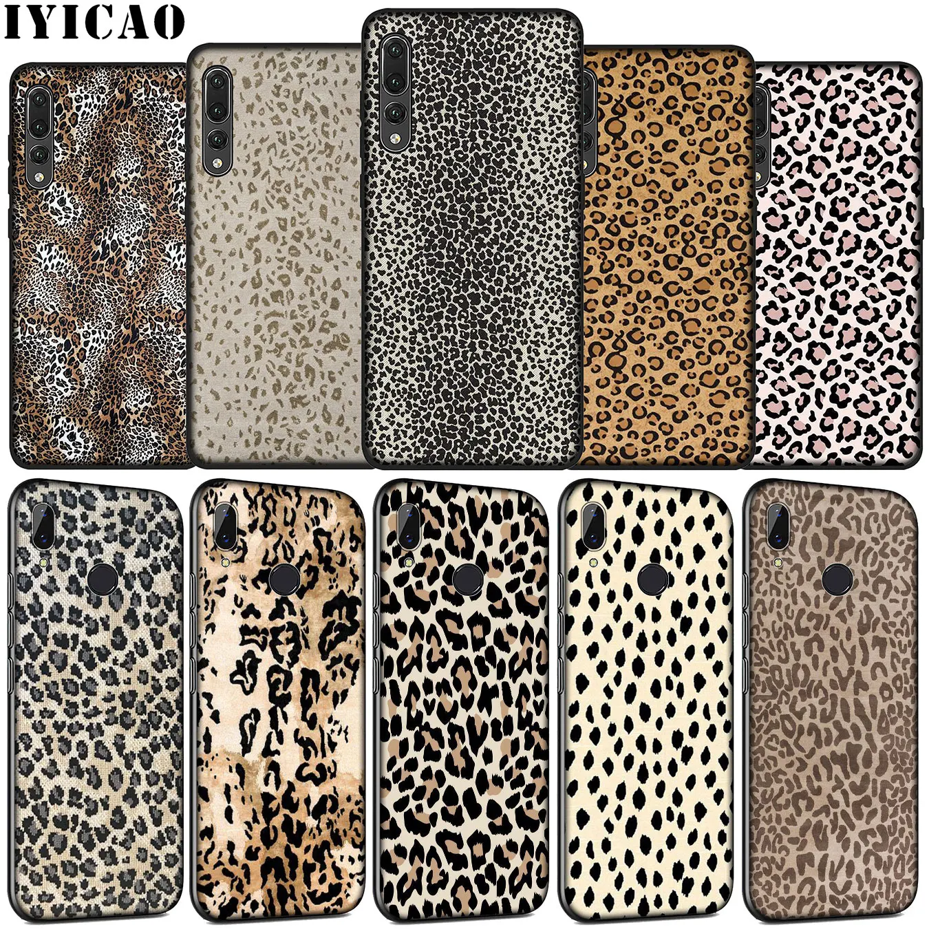 Роскошный Леопардовый Мягкий силиконовый чехол IYICAO с животными для Huawei P30 P20 Pro P10