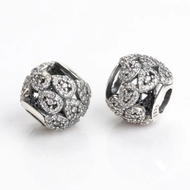

Original 925 Sterling Silver Bead New Leaf Layered Charm Beads Fit Pandora Women Bracelet & Necklace Diy Jewelry