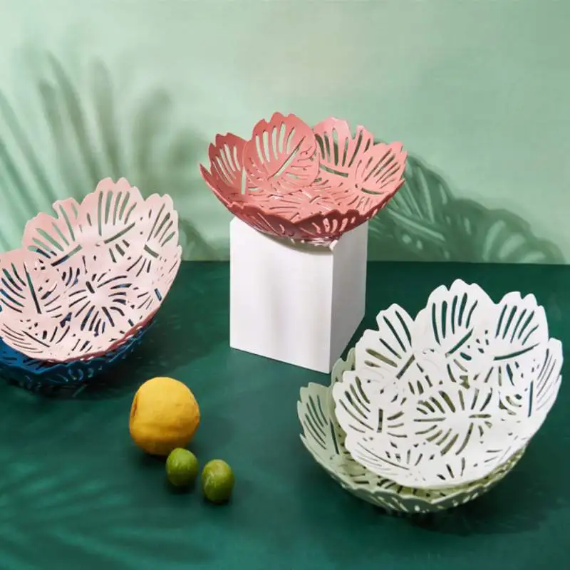 

New Turtle Leaf Shape Fruit Plate European Style Fruit Bowl Snack Dish Home Plastic Snacks Candy Plate