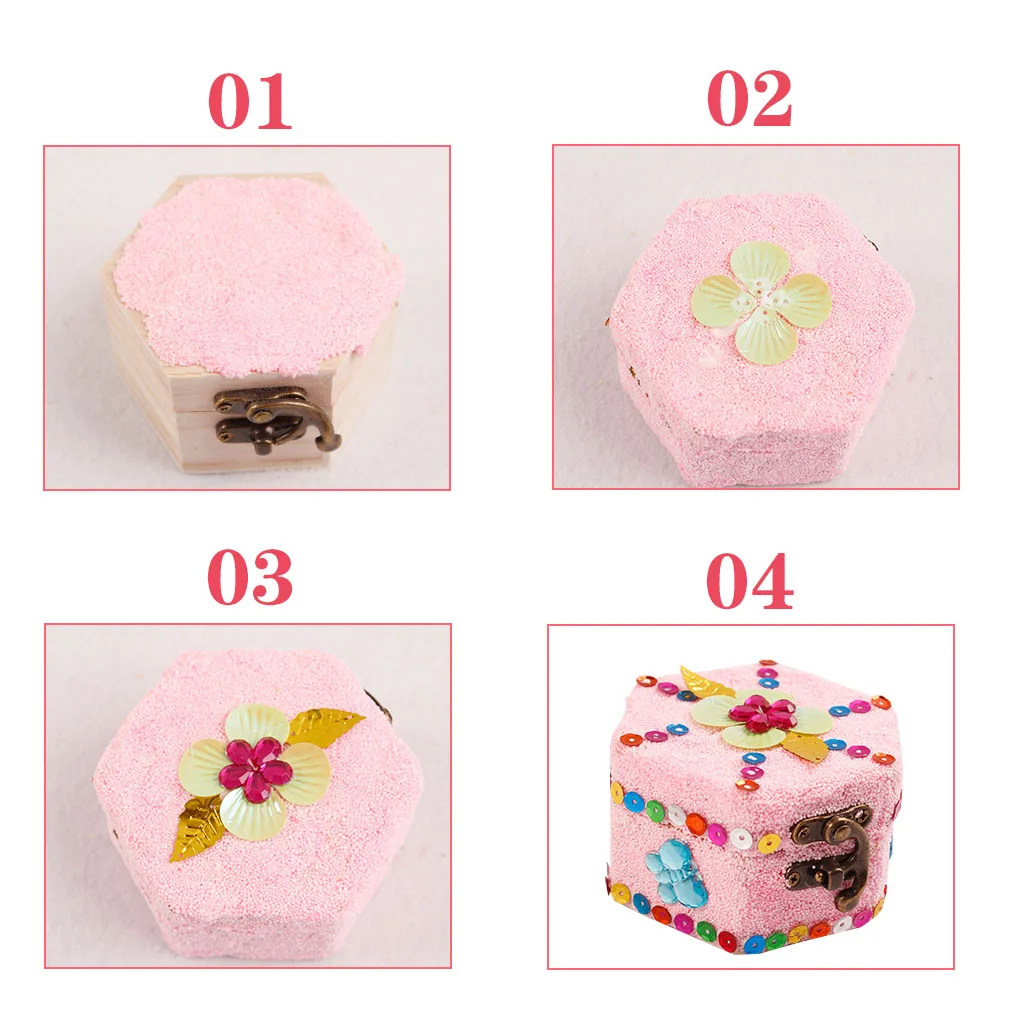 Plain Wooden Jewelry Storage Box House Shape Case Dollhouse Home Decor Gift House Shape Piggy Bank DIY Kids Crafts