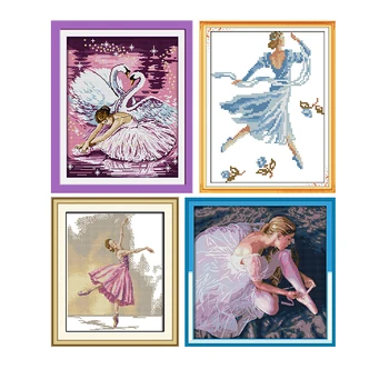 

Ballet Series Pattern Cross Stitch Kits Sale Embroidery Kit Cross Stitch Counted Patterns DMC 11&14 Needlework Set Home Decor