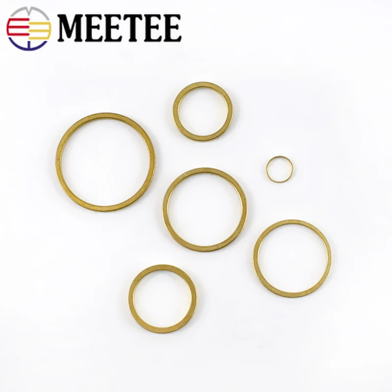 Meetee 200 шт. 8 мм 50 18/20/23/25 Латунное уплотнительное кольцо Пряжка металлическое