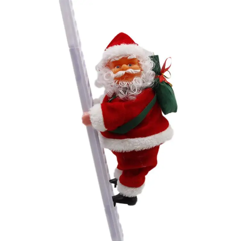 Рождественская елка танцующий Санта скрученный хип Twerking Поющий музыкальный Рождественская елка Клаус Автоматическая скалолазание электронная плюшевая игрушка - Цвет: Climbing Ladder Man