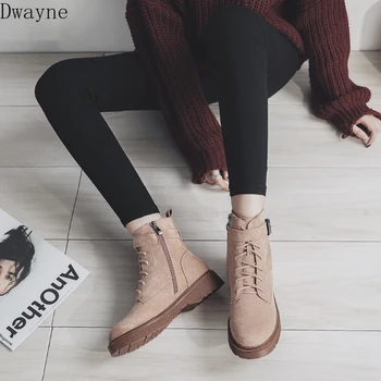 

Handsome Martin boots female 2019 new wild England ins net red short boots women's single boots large size women's shoes