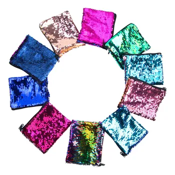

Sleeper #P501 2019 NEW FASHION Women Girl Sequins Bling Zipper Bags Coin Purse Card Holders Handbag Pouch small Drop Shipping