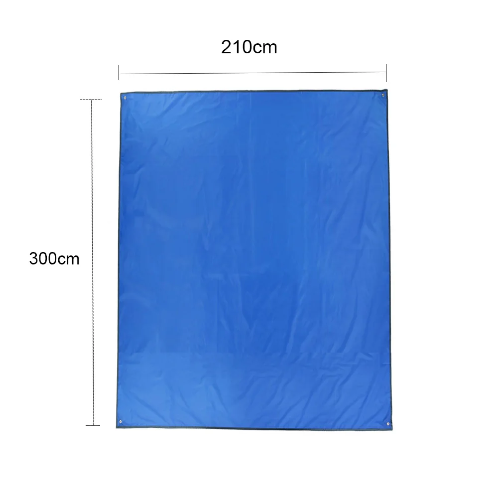 Waterproof Outdoor Camping Mat Beach Picnic Blanket Foldable Ground Cover Pad Floor Tarp Tent Footprint(Green 100*150 - Цвет: Blue 210 300
