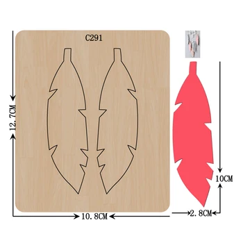 

New Feathers, pendants, Wooden die Scrapbooking C-291 Cutting Dies Compatible with most die cutting machines