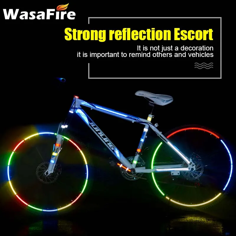 Светоотражающая лента для велосипеда MTB велосипед Светоотражающие наклейки безопасность Предупреждение флуоресцентная клейкая лента Аксессуары для велосипеда