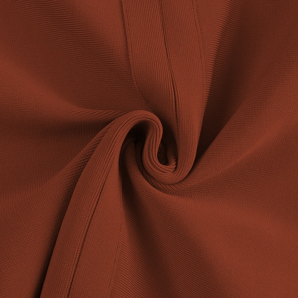 Ocstrade коричневый Холтер без рукавов выше колена спинки Бандажное платье PF19008-Brown