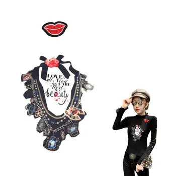 

Iron on patches for clothing accessories collar embroidery biker patch custom naszywki applique clothes stcikers parches ropa