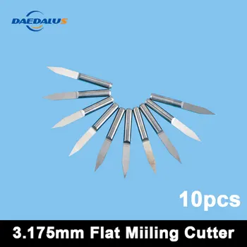

CNC Cutting Bits 3.175mm Milling Cutter 30 Degree 15 Degree 10Pcs RouterBit Flat Bottom Carbide Cutter For Milling Machine