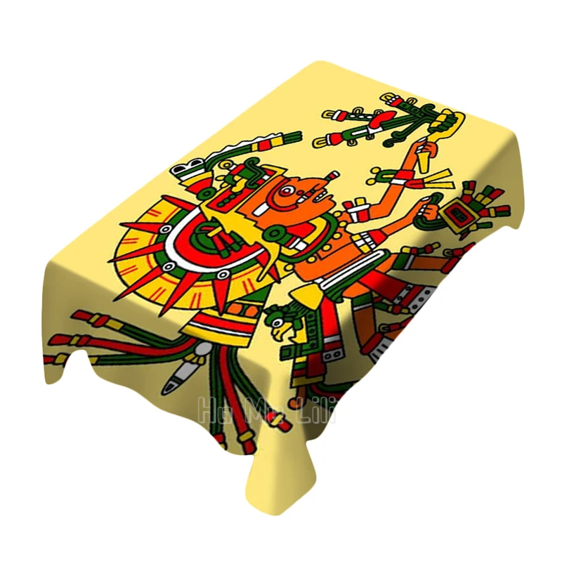 

Invading Aztecs Abstract Polyester Rectangular Tablecloth Waterproof