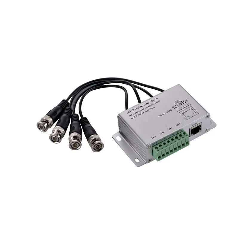Камера видеонаблюдения 4 канальное Пассивное Видео BNC в UTP RJ45 Coax адаптер для