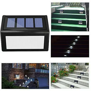 

Solar 6 LED Stair Lights Outdoor Waterproof Step Lamp for Deck Walkway