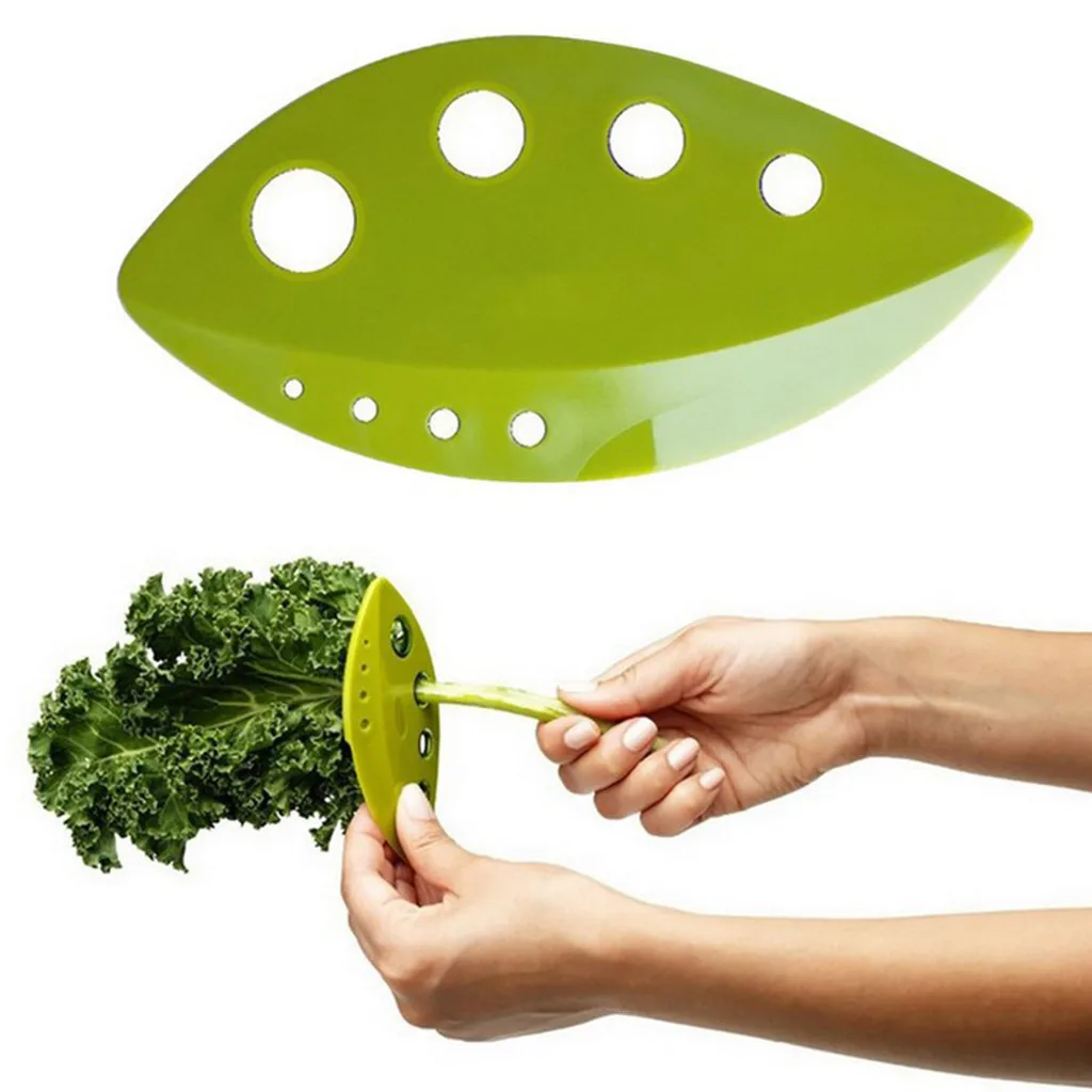 

1PC Kale Collard Greens Herb Stripper Loose leaf Loose Leafs Kitchen Gadgets