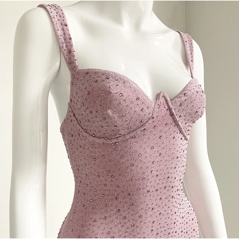 Женское платье с бриллиантами, новинка, на косточках, облегающее, сексуальное, Клубное, вечерние, на день рождения, рождественский подарок, блестящее платье