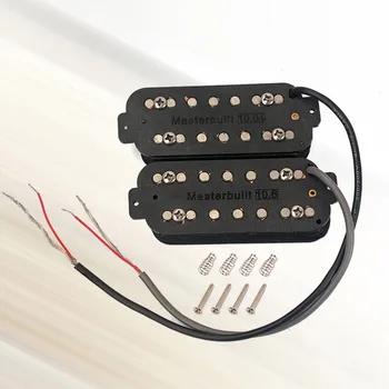 

2pcs Alnico 5 Dual Coils Rosewood Humbucker Pickup Bridge Neck Set for 7-String Guitar Replacement (Coffee)