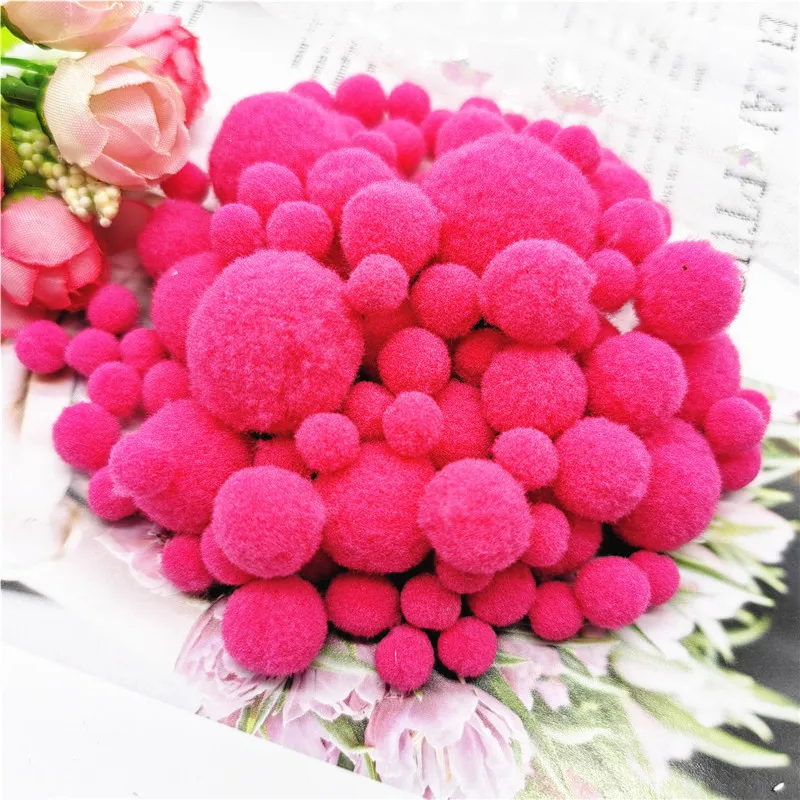 Mini Fluffy Soft Pom Poms Ball Handmade Kids Toys Wedding Decor DIY Sewing Craft Supplies 50g 10/15/20/25mm pom poms craft supplies fluffy ball accessories craft toys craft supplies