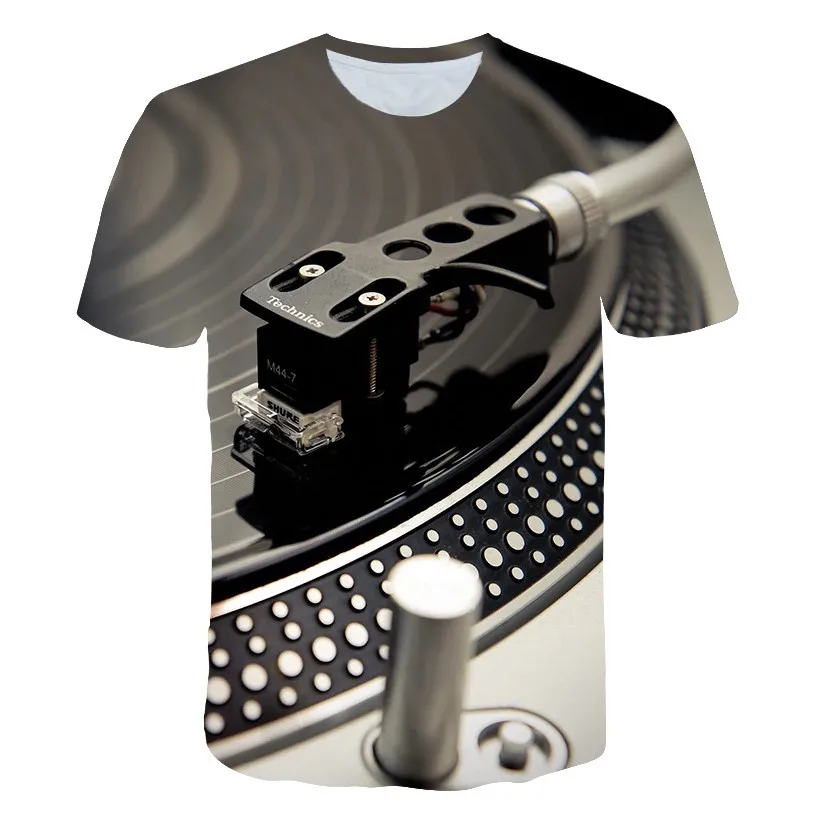 RECORD VINYL PLAYER T Shirt 3d And Psychedelic Tie dye Full Print T