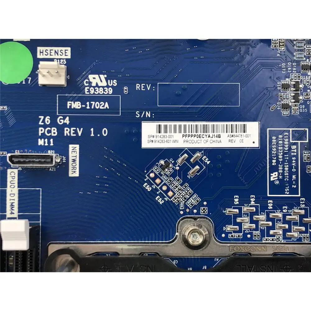 844781 001 для HP Z6 G4 десктопная материнская плата 914283 601 LGA3647 100% протестирована Полная