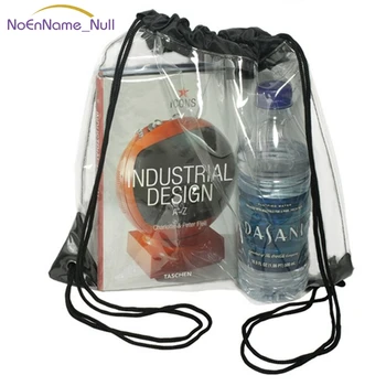 

New Transparent Drawstring Backpack School Tote Gym Bag Sport Pack JUL29
