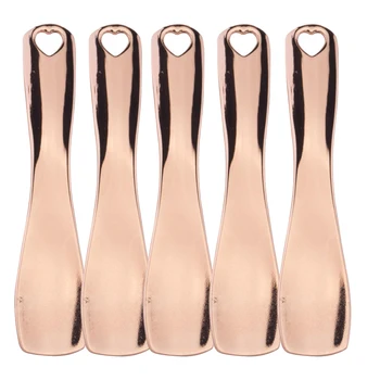 

5 Pieces 6CM Metal Cosmetic Spoon Spatulas Makeup Cream Scoop Mask Mixing DIY Beauty Tool Gold Silver Rose Gold