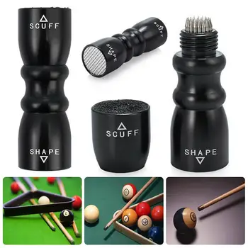 

3 in 1 Snooker Pool Cue Tip Tapper Billiard Ball Cue Stick Shaper Scuffer Aerator Billiard Stick Repair Tool Snooker Accessories